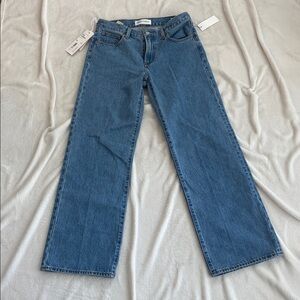 Aritzia Denim Forum Farrah Low Rise Wide Jeans - Size 27, Vintage Bleu Bottle